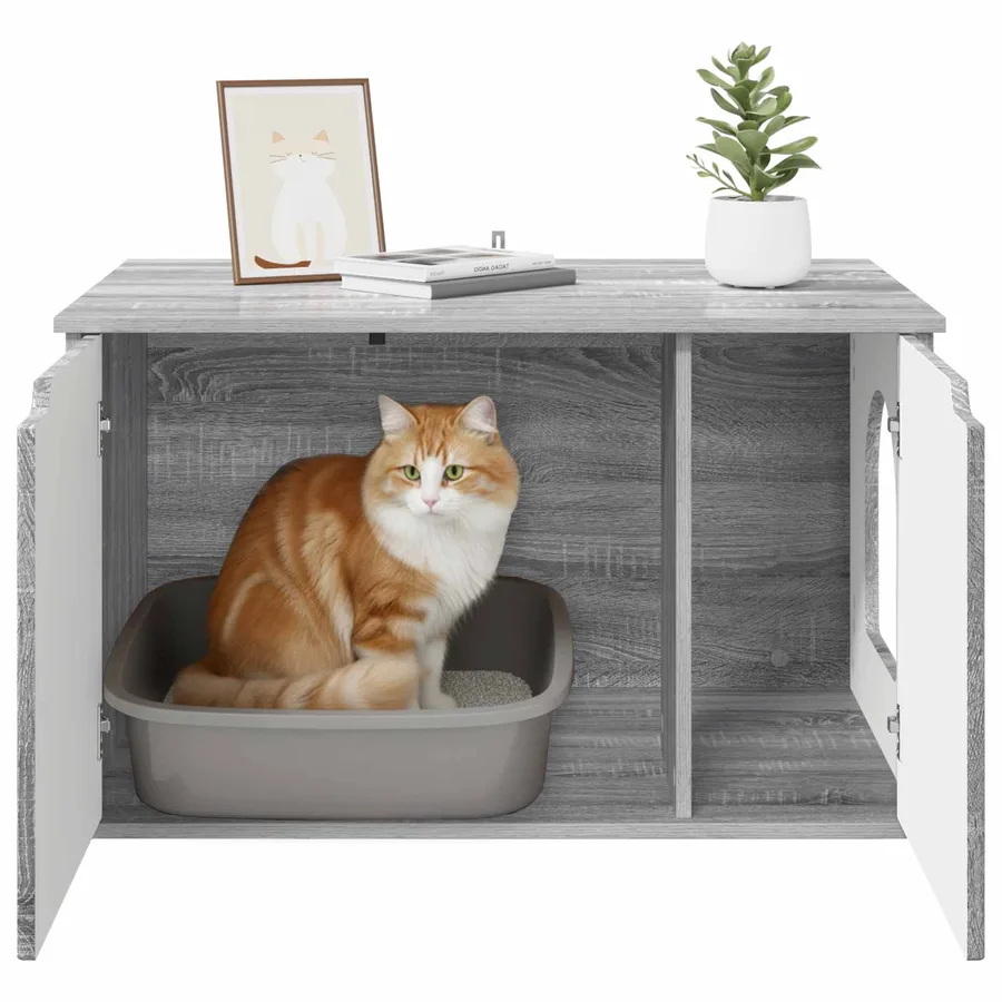 Maison pour chat Gris Sonoma 85 x 55 x 50,5 cm - 11