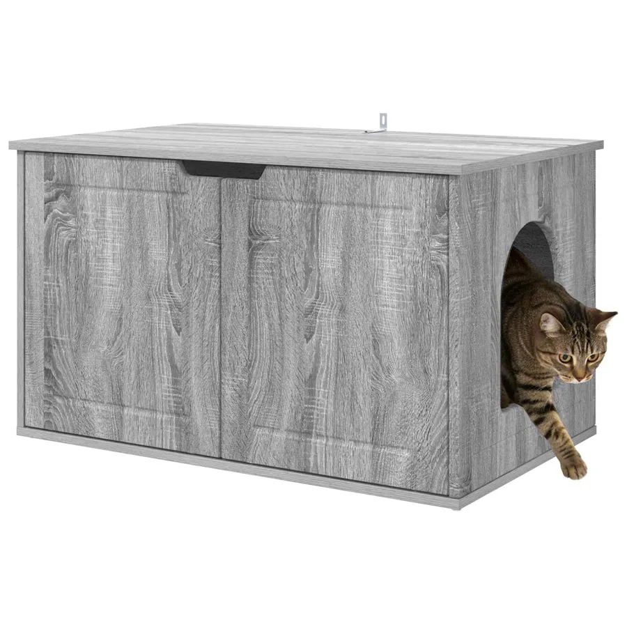 Maison pour chat Gris Sonoma 85 x 55 x 50,5 cm - 3