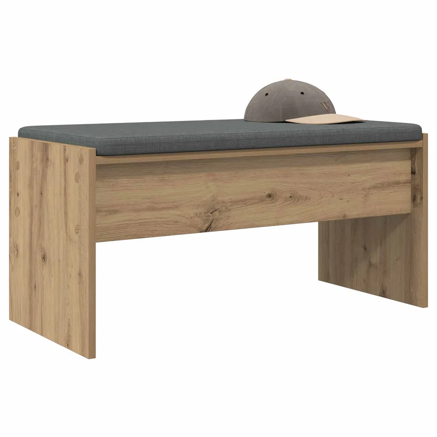 Banc d'entrée Chêne artisanal 83 x 38 x 40 cm - 3