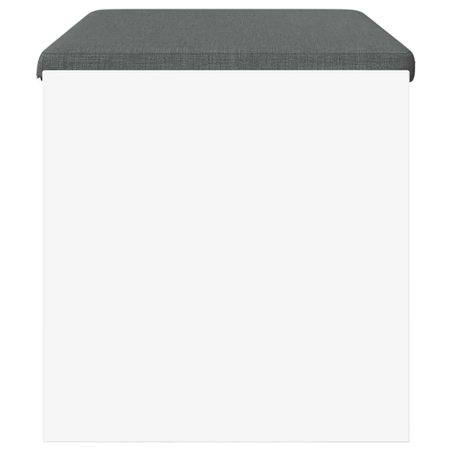 Banc d'entrée avec coussin Blanc 80 x 38 x 46 cm - 6