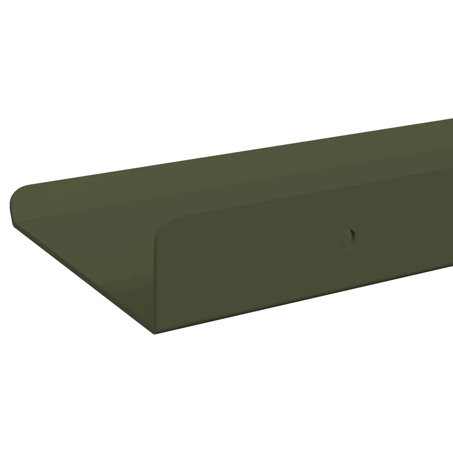 Étagère flottante 4 pcs Vert olive 80 x 9 x 2,5 cm Acier - 7