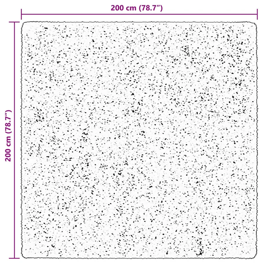 Tapis doux à poils moyens et lavable HUARTE Marron 200 x 200 cm - 10