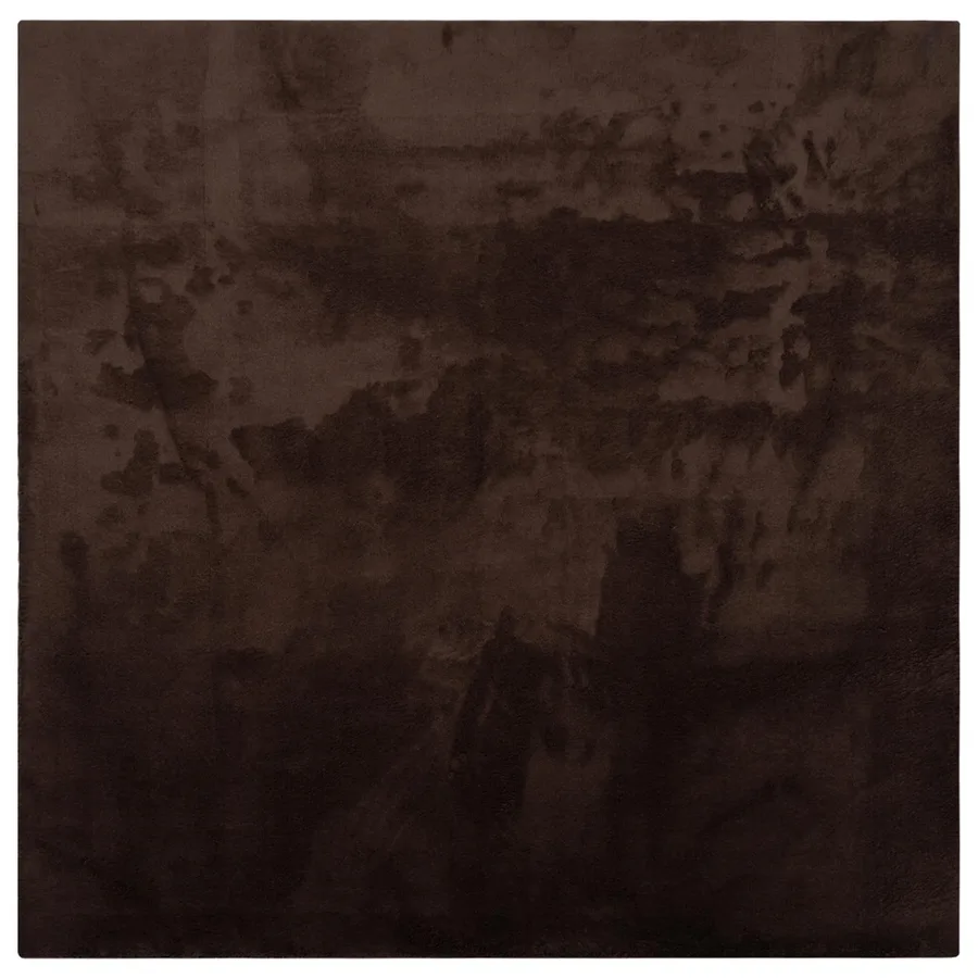 Tapis doux à poils moyens et lavable HUARTE Marron 200 x 200 cm - 2