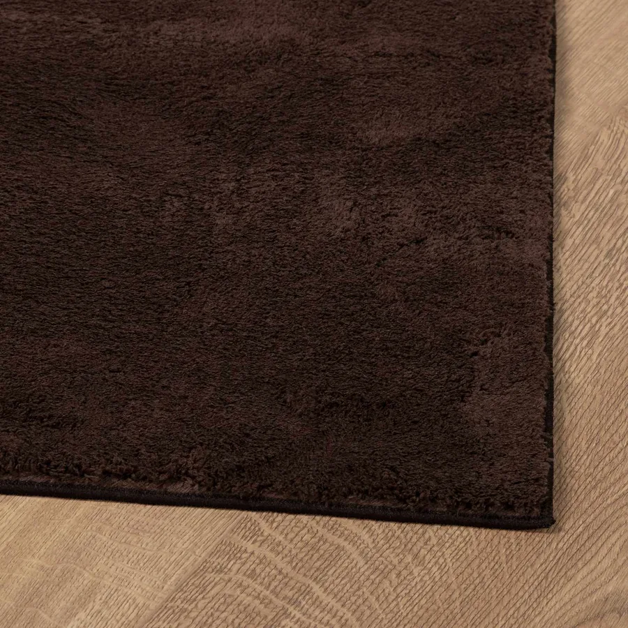Tapis doux à poils moyens et lavable HUARTE Marron 200 x 200 cm - 7