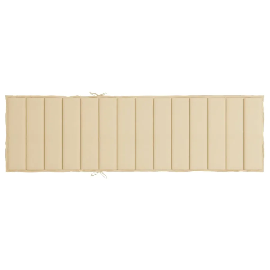 Coussin de chaise longue beige 200x70x3 cm tissu oxford - 5