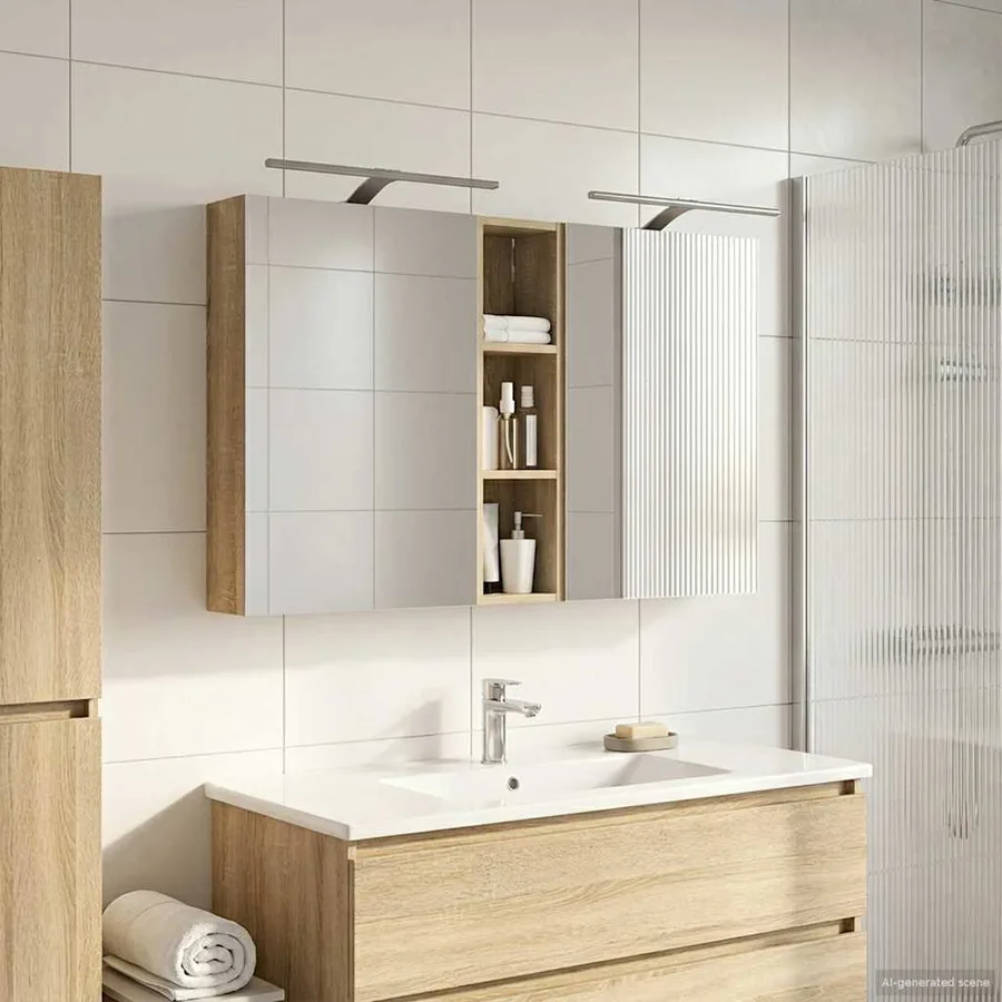 Ensemble de Meubles de Salle de Bain 3 pcs 120 x 14,5 x 70 cm - 4