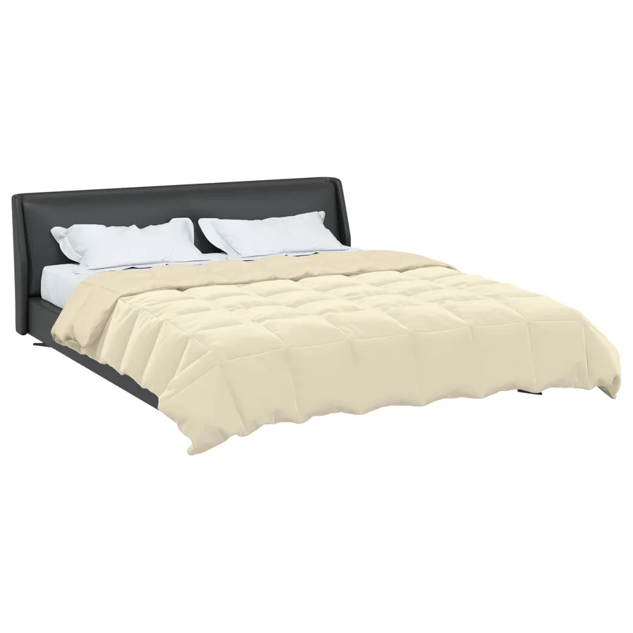 Duvet d'été simple Matelassé Crème 200 x 200 cm Microfibre - 3