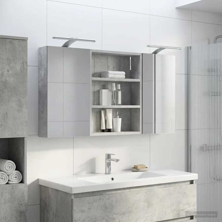Ensemble de Meubles de Salle de Bain 3 pcs 100 x 10,5 x 50 cm - 4