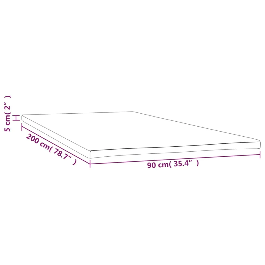 Sur-matelas 90x200x5 cm - 7