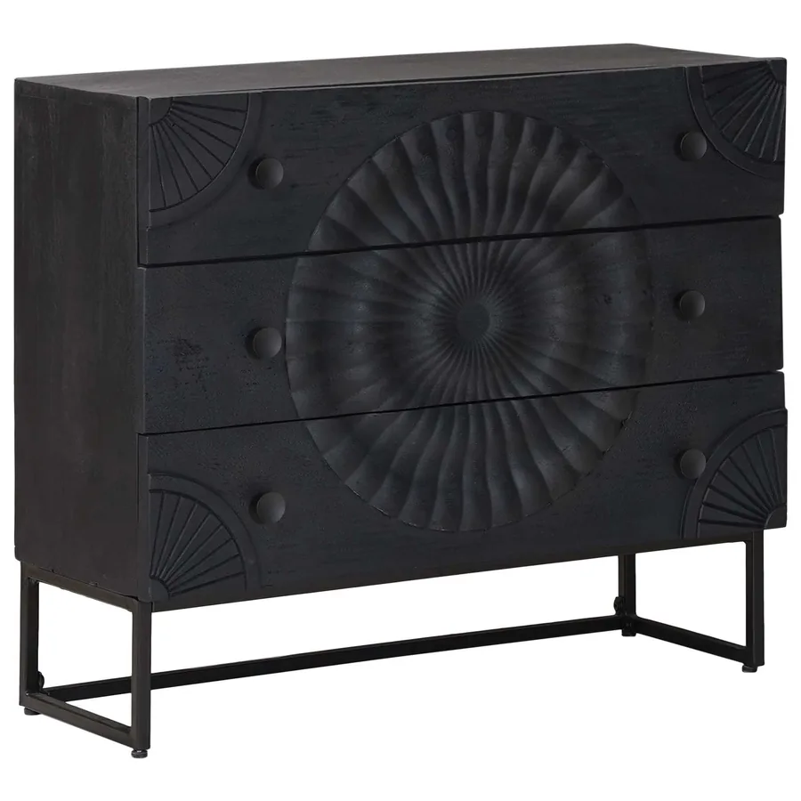 Armoire à tiroirs avec tiroir Noir 75 x 30 x 65 cm