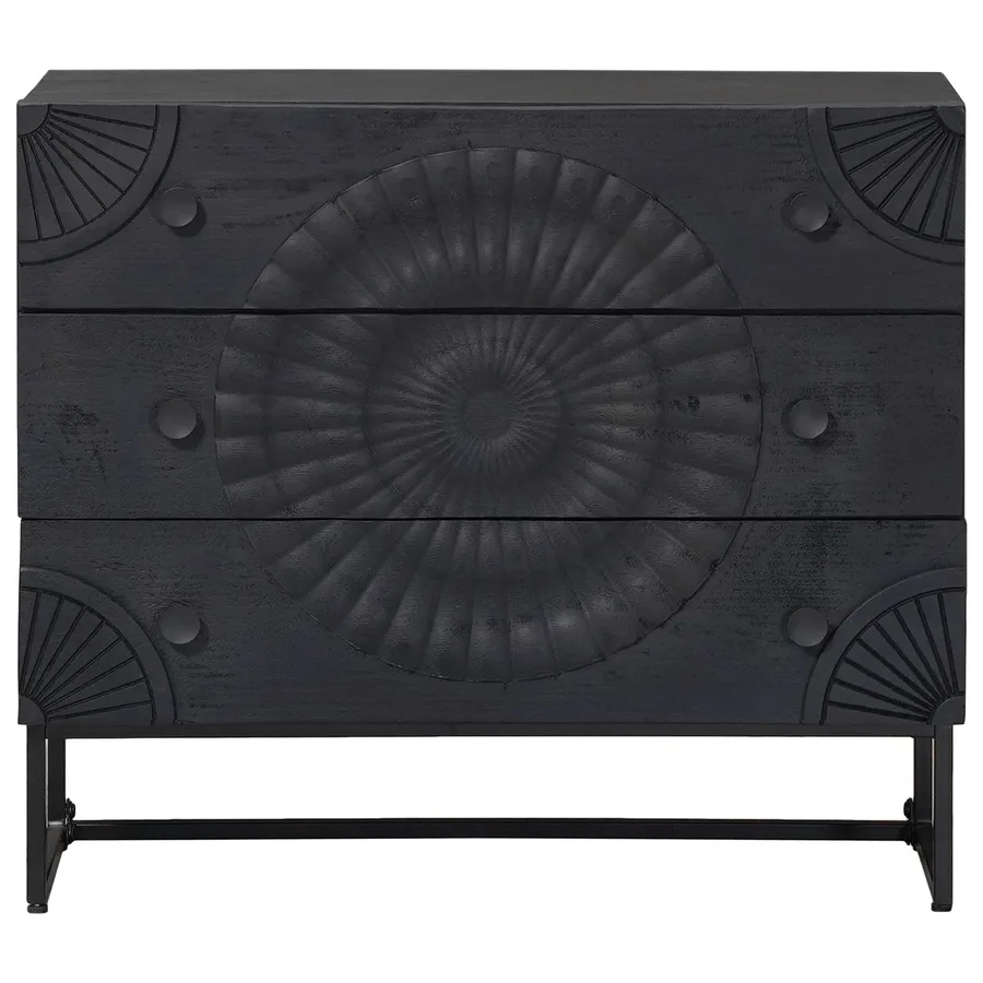 Armoire à tiroirs avec tiroir Noir 75 x 30 x 65 cm - 3