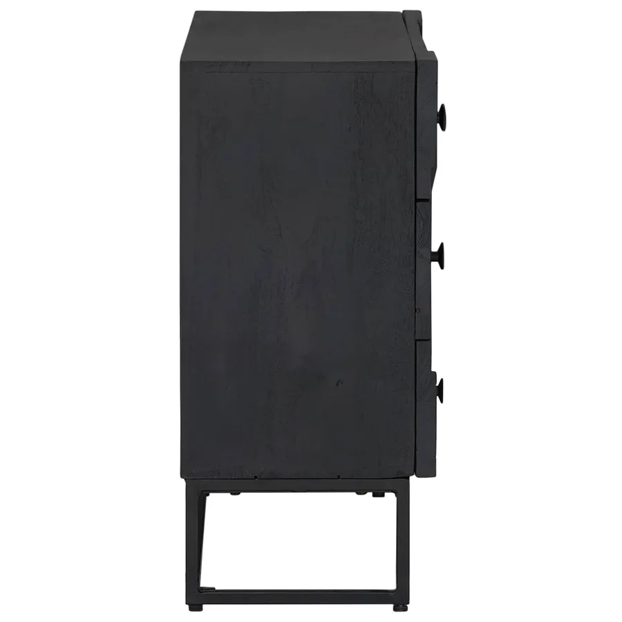 Armoire à tiroirs avec tiroir Noir 75 x 30 x 65 cm - 4