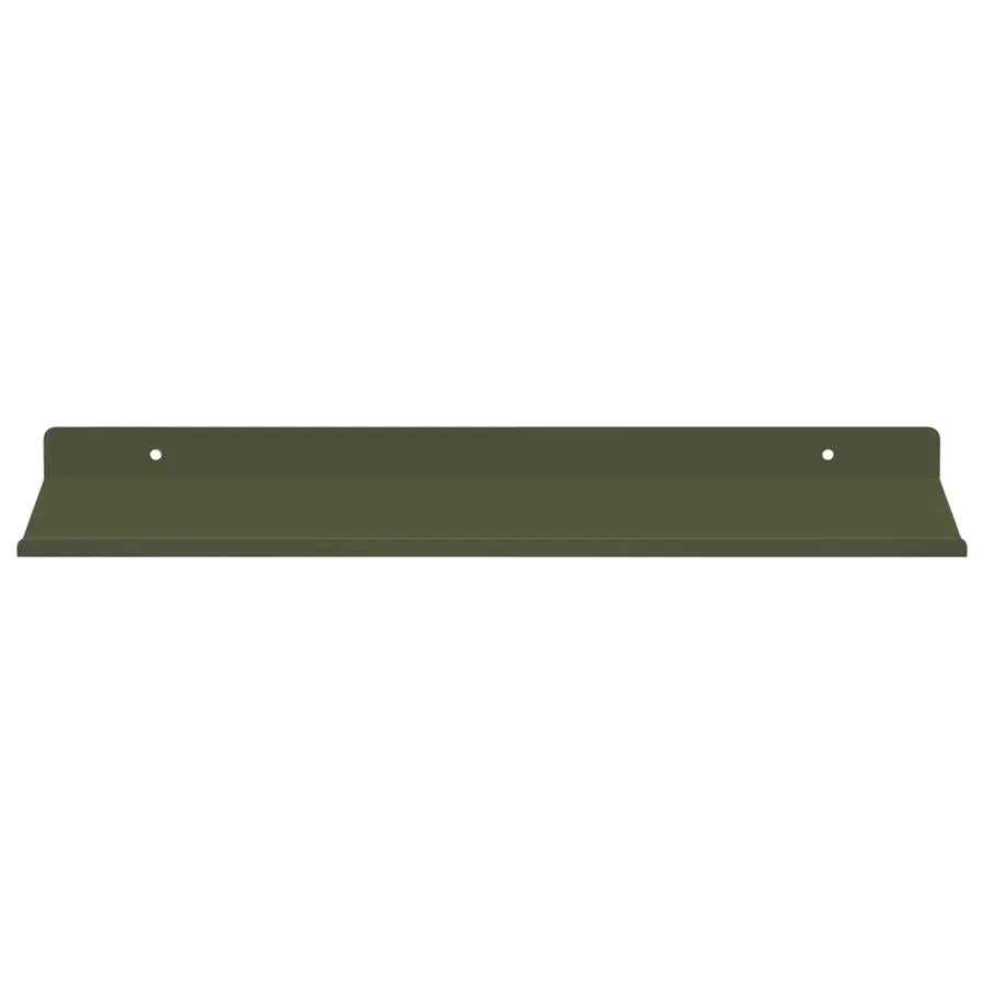 Étagère flottante 2 pcs Vert olive 40 x 18 x 2,5 cm Acier - 5