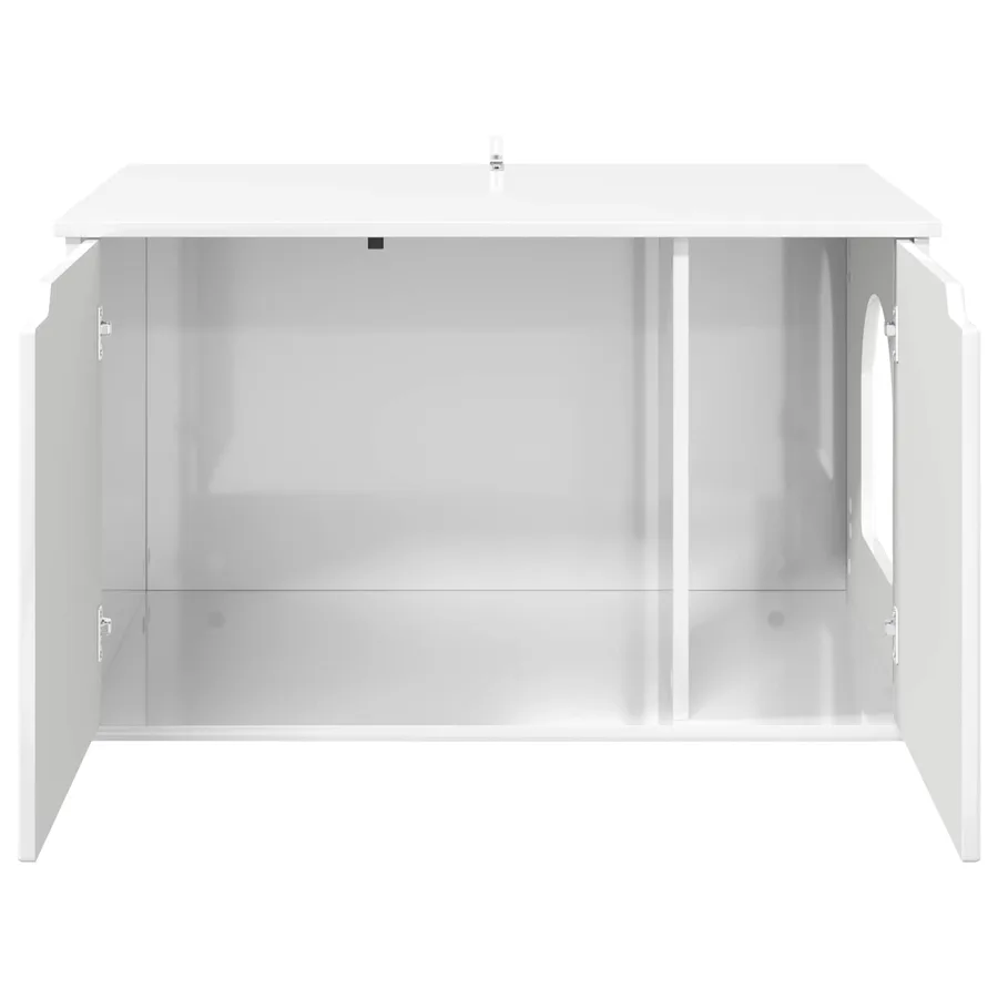 Maison pour chat Blanc Brillant 85 x 55 x 50,5 cm - 6