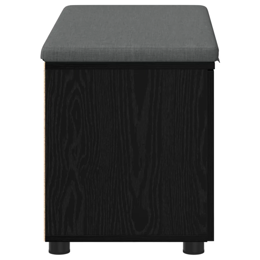 Banc d'entrée avec coussin Chêne Noir 80 x 38 x 46 cm - 7