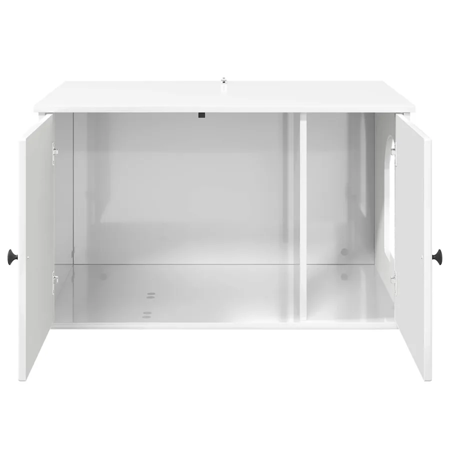 Maison pour chat Blanc Brillant 85 x 55 x 50 cm - 6