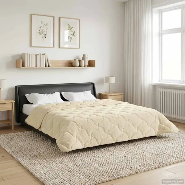 Duvet complet toute l'année Matelassé Crème 240 x 260 cm