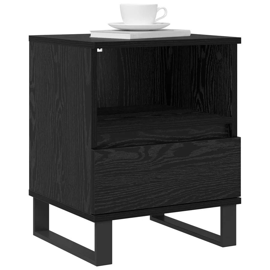 Armoire de lit Chêne noir 40 x 35 x 50 cm Bois d'ingénierie - 3