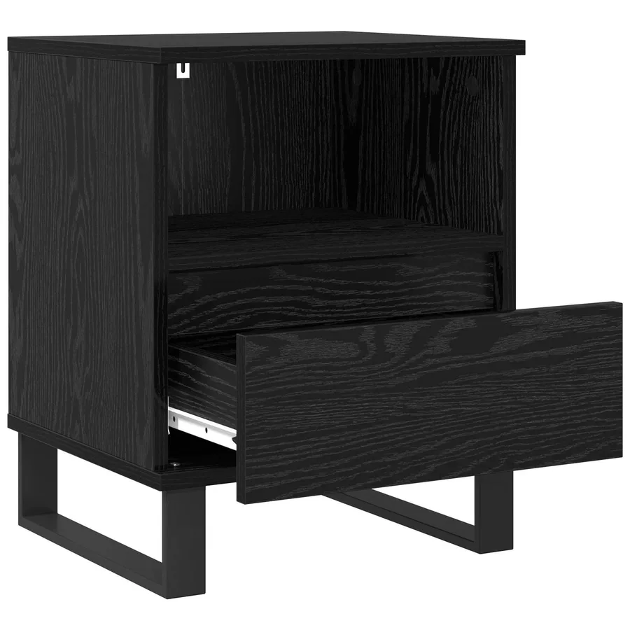 Armoire de lit Chêne noir 40 x 35 x 50 cm Bois d'ingénierie - 4