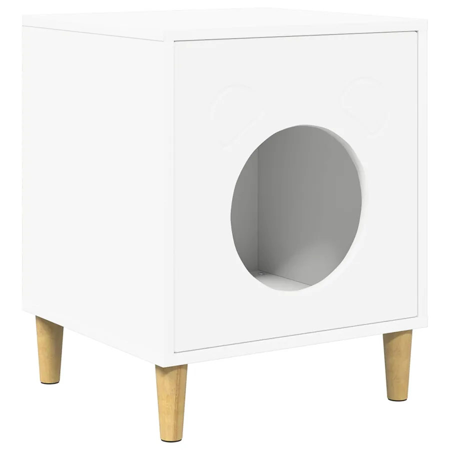 Maison pour chat Blanc 42,5 x 40 x 53 cm Bois d'ingénierie - 2