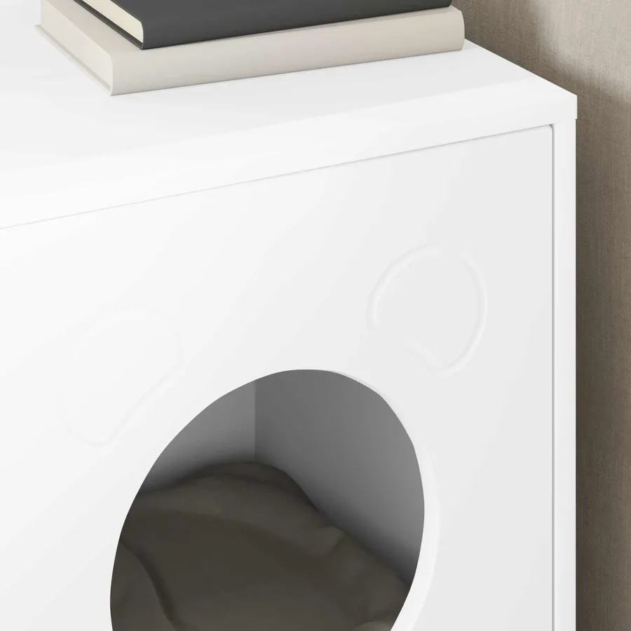 Maison pour chat Blanc 42,5 x 40 x 53 cm Bois d'ingénierie - 4