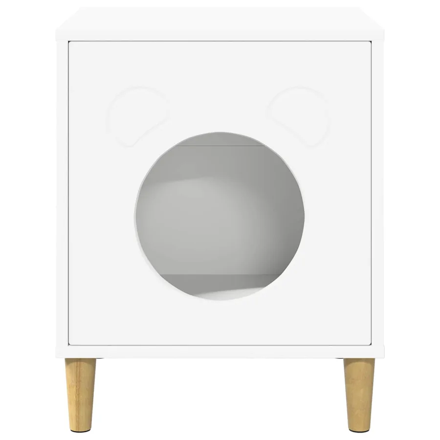 Maison pour chat Blanc 42,5 x 40 x 53 cm Bois d'ingénierie - 5