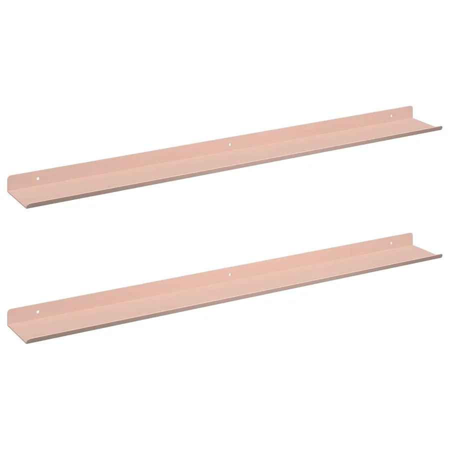 Étagère flottante Montage mural 2 pcs Rose 80 x 9 x 2,5 cm - 2