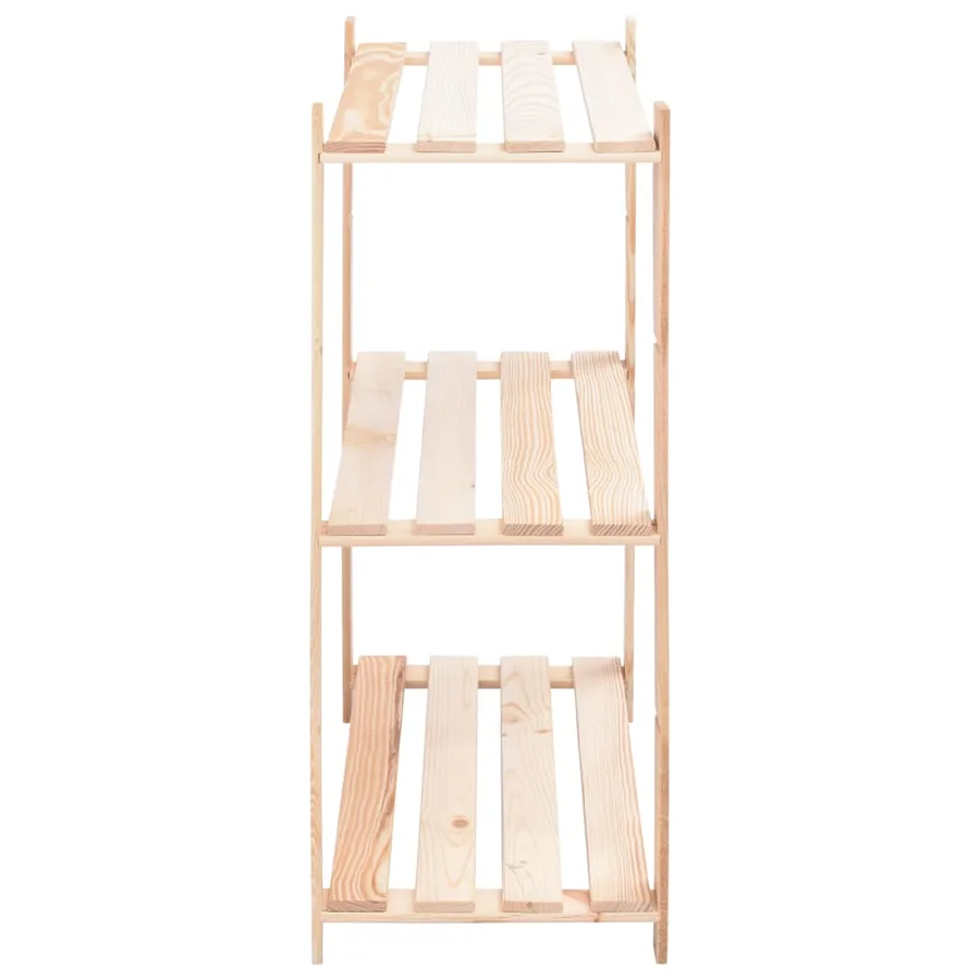 Étagères de rangement à 3 niveaux 3 pcs 80x38x90 cm Pin 150 kg - 5