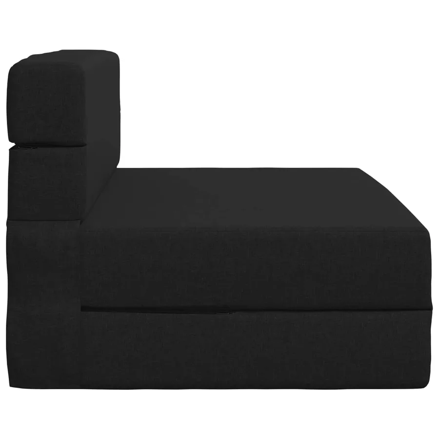 Canapé-lit pliable Noir 70 x 80 x 60 cm Tissu - 4