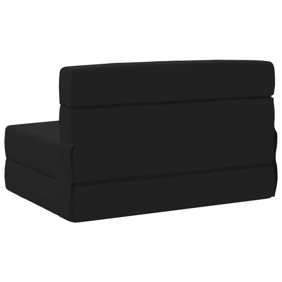 Canapé-lit pliable Noir 70 x 80 x 60 cm Tissu - 5
