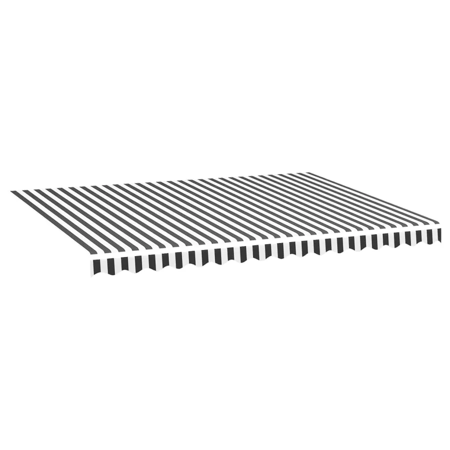 Tissu de remplacement pour auvent anthracite et blanc 4x3 m polyester - 2