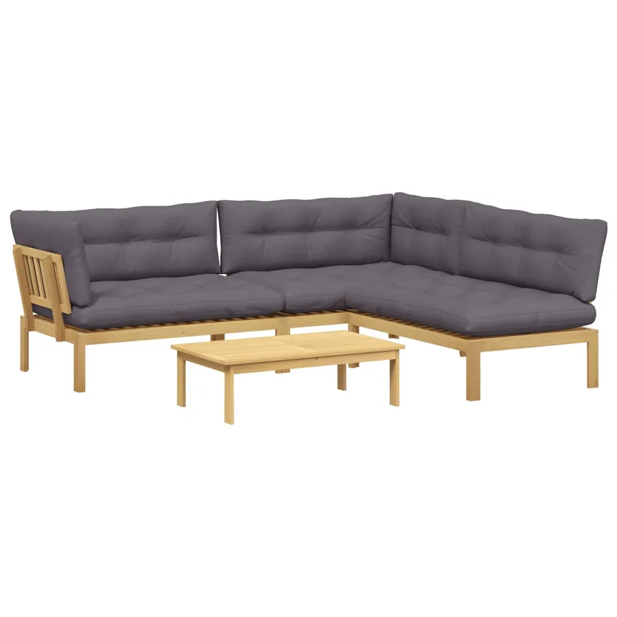 4 Pièce Unité du canapé en palette de jardin - 2