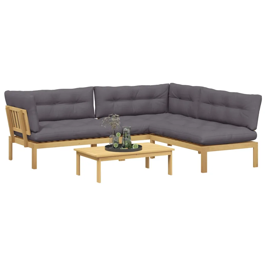 4 Pièce Unité du canapé en palette de jardin - 3