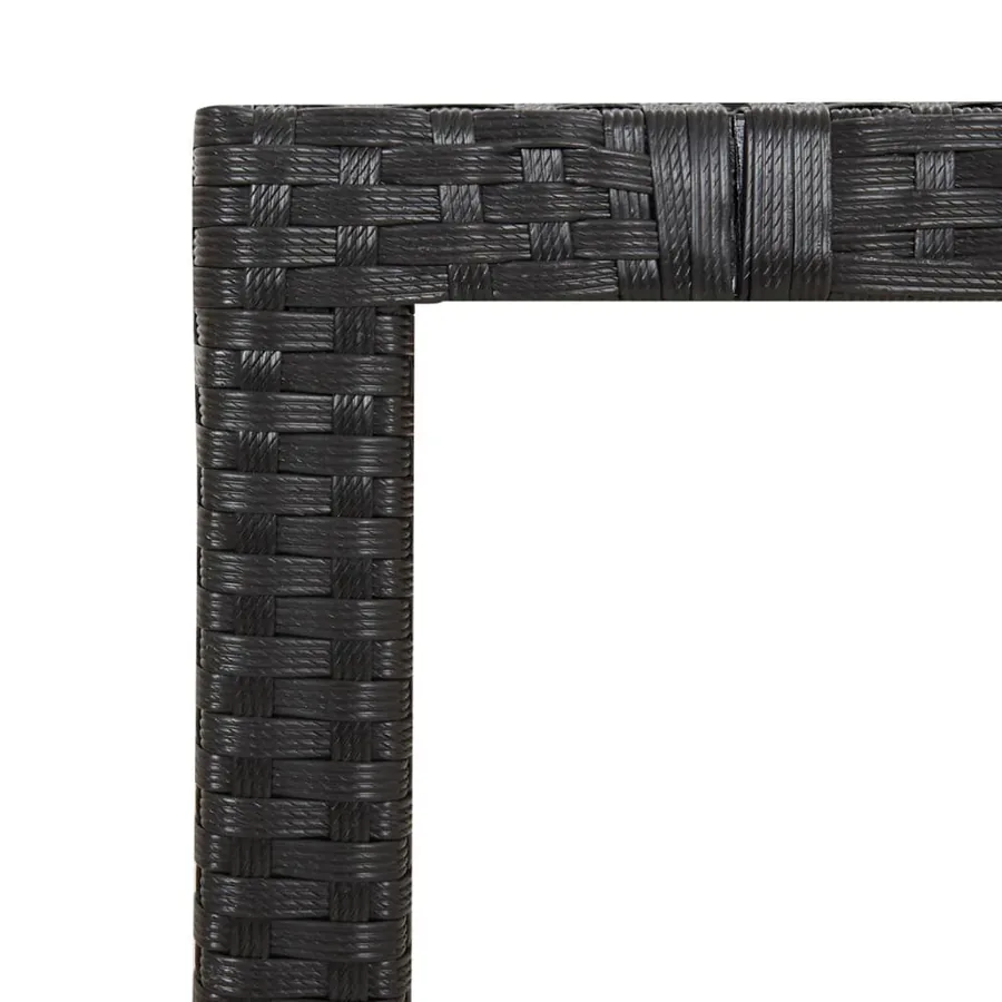 Ensemble à manger de jardin avec coussins 3 pcs Noir - 8