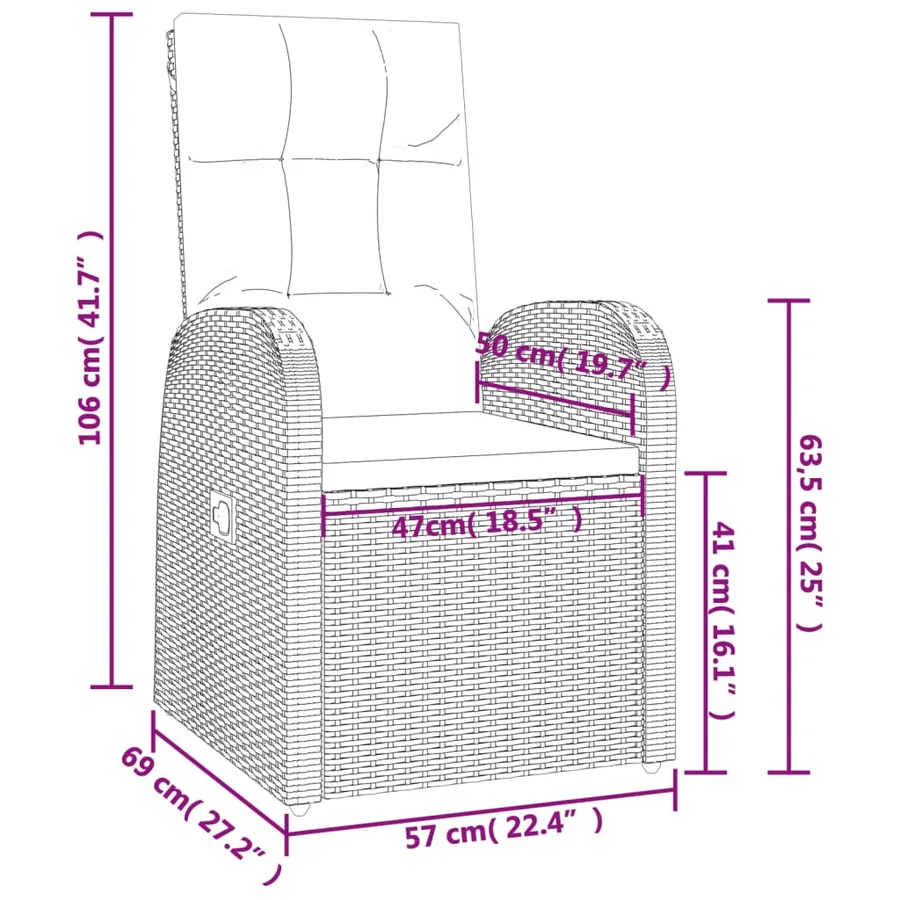 Ensemble à manger de jardin avec coussins 3 pcs Noir - 9