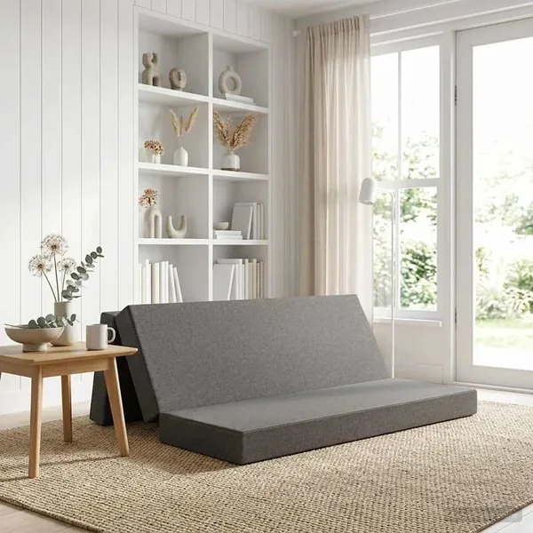 Canapé-lit pliable 180 x 67 x 45 cm Gris clair