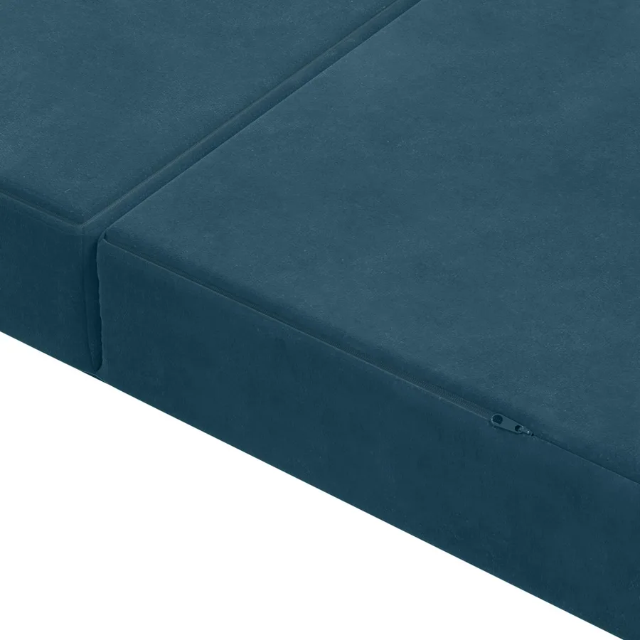 Canapé-lit pliable 160 x 67 x 45 cm Bleu - 7