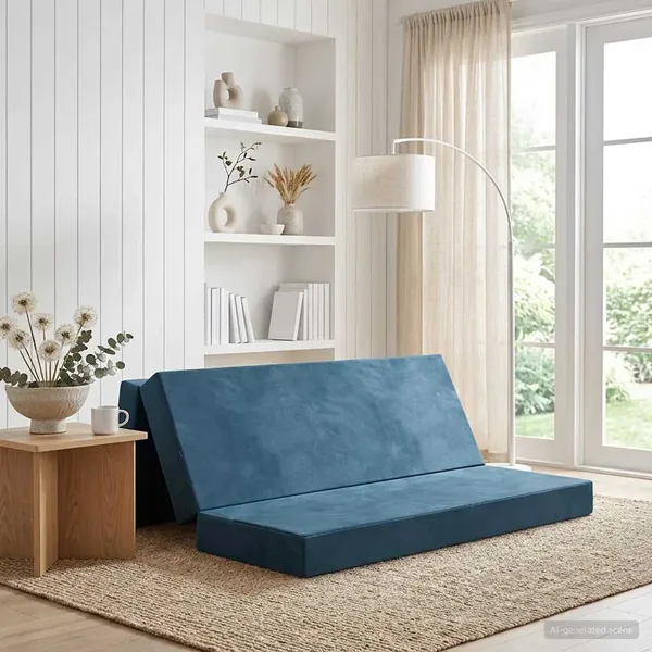 Canapé-lit pliable 180 x 67 x 45 cm Bleu