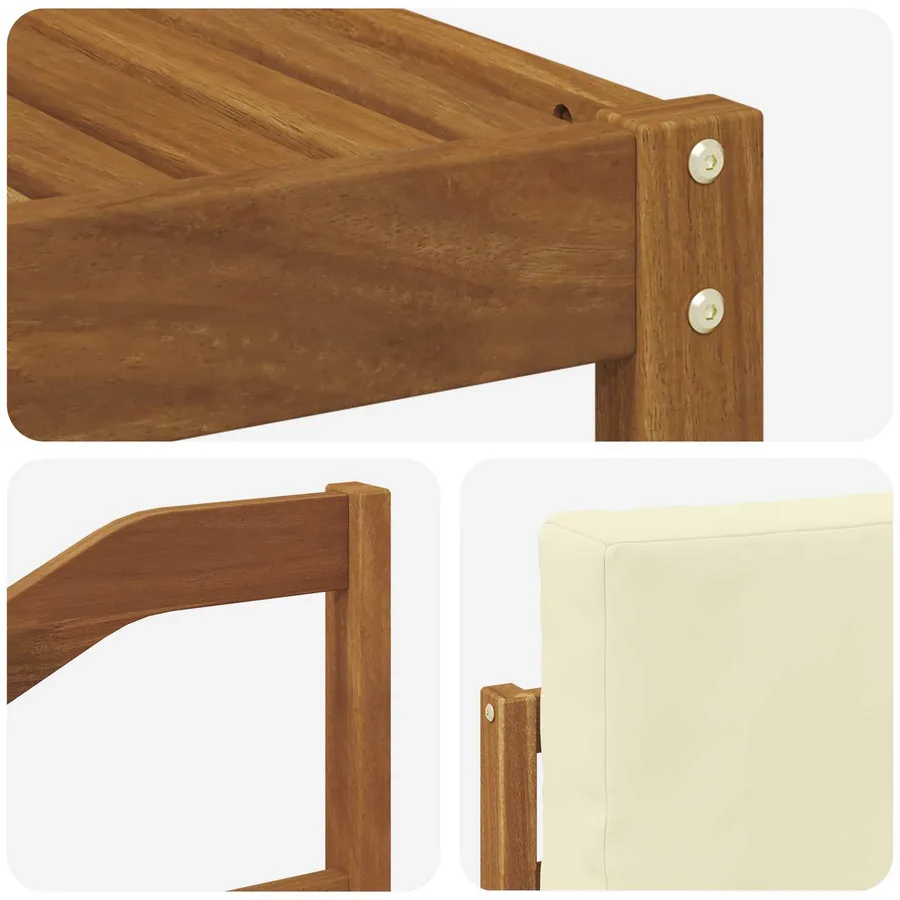 Ensemble de canapés d'extérieur 5 pcs Naturel et Crème - 6