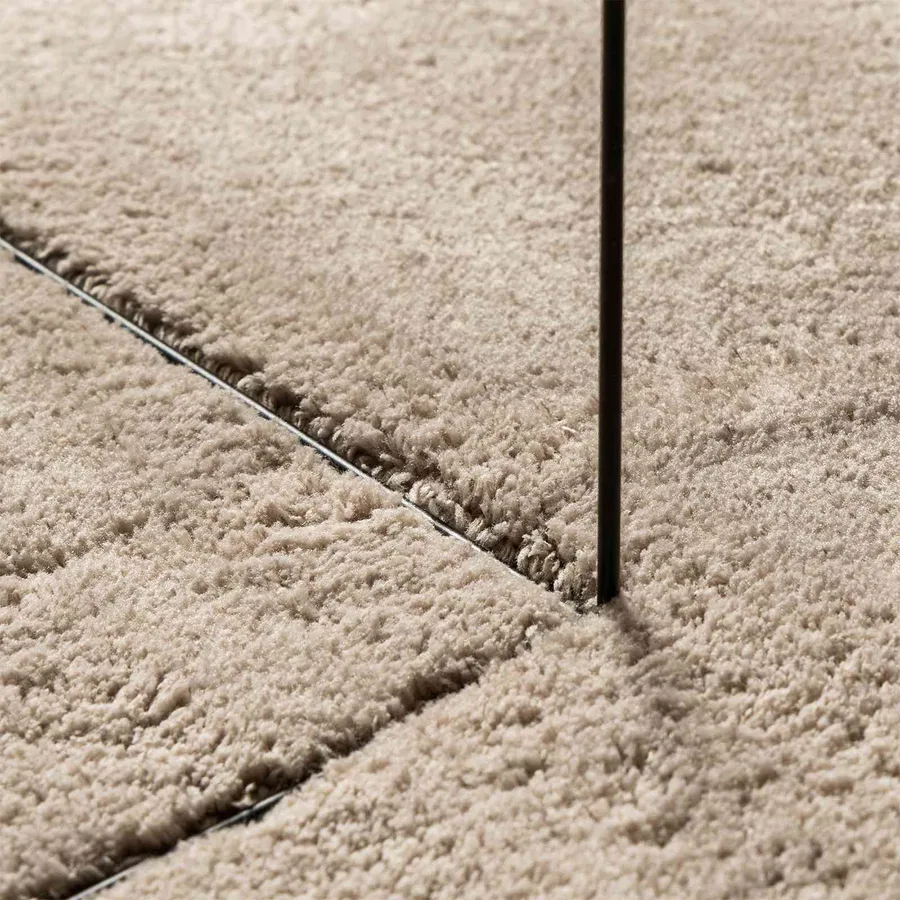 Tapis doux à poils moyens et lavable HUARTE Sable 80 x 400 cm - 5