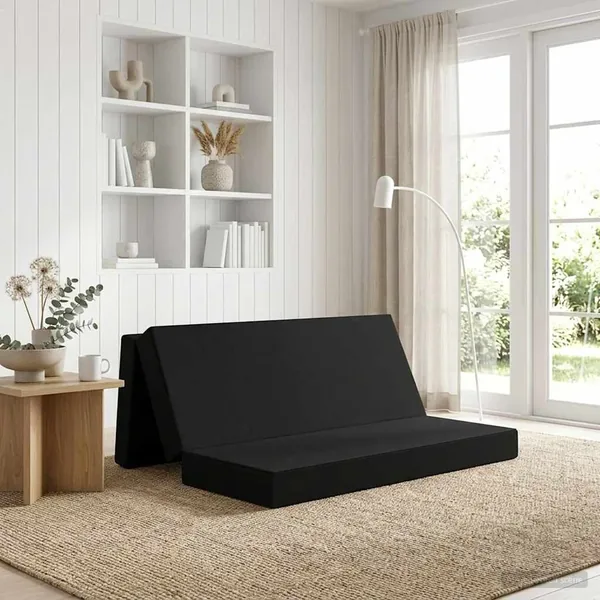 Canapé-lit pliable 180 x 67 x 45 cm Noir