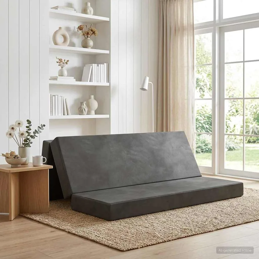 Canapé-lit pliable 180 x 67 x 45 cm Gris foncé