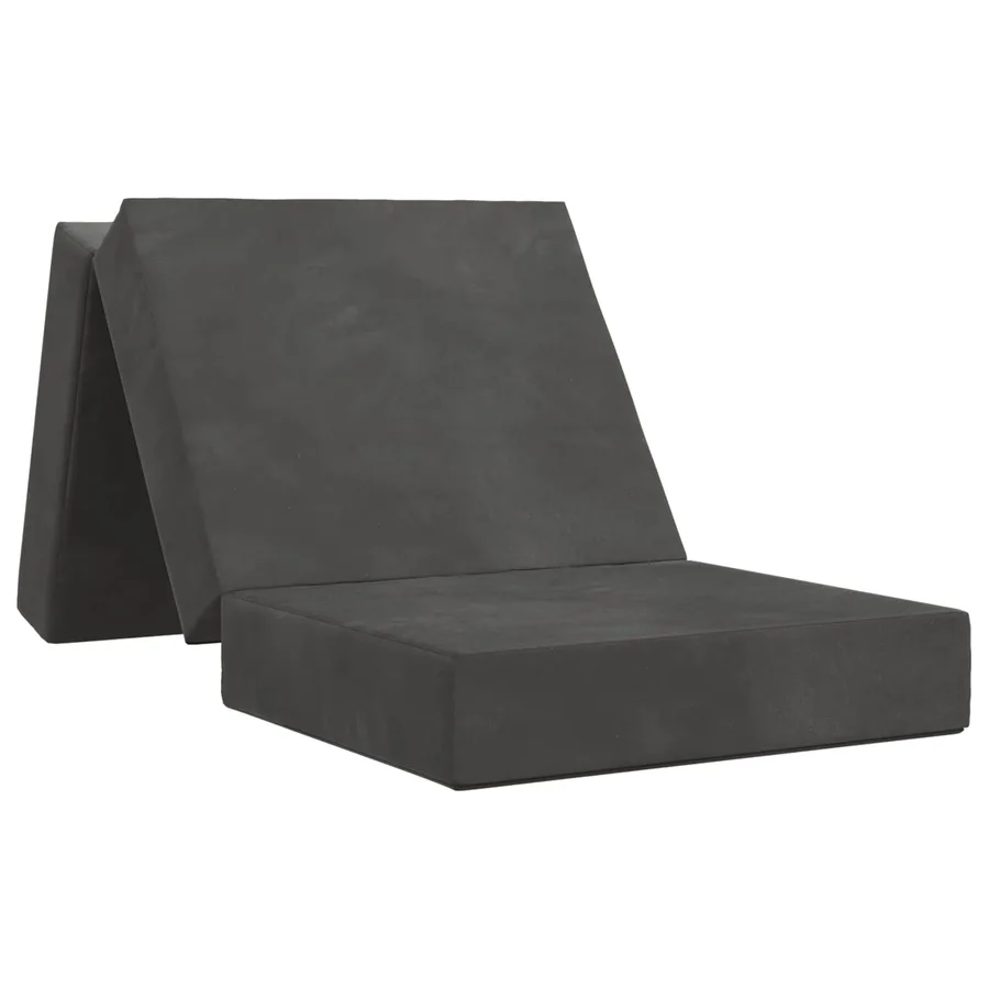 Canapé-lit pliable 90 x 63 x 45 cm Gris foncé - 2