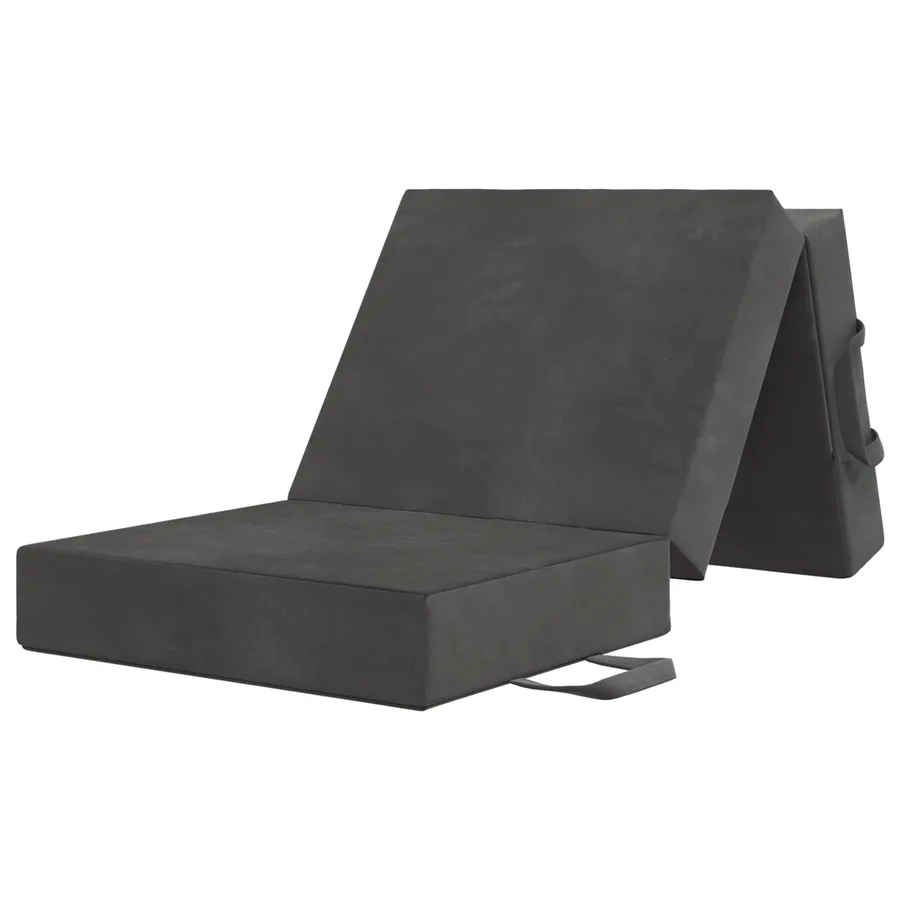 Canapé-lit pliable 90 x 63 x 45 cm Gris foncé - 3