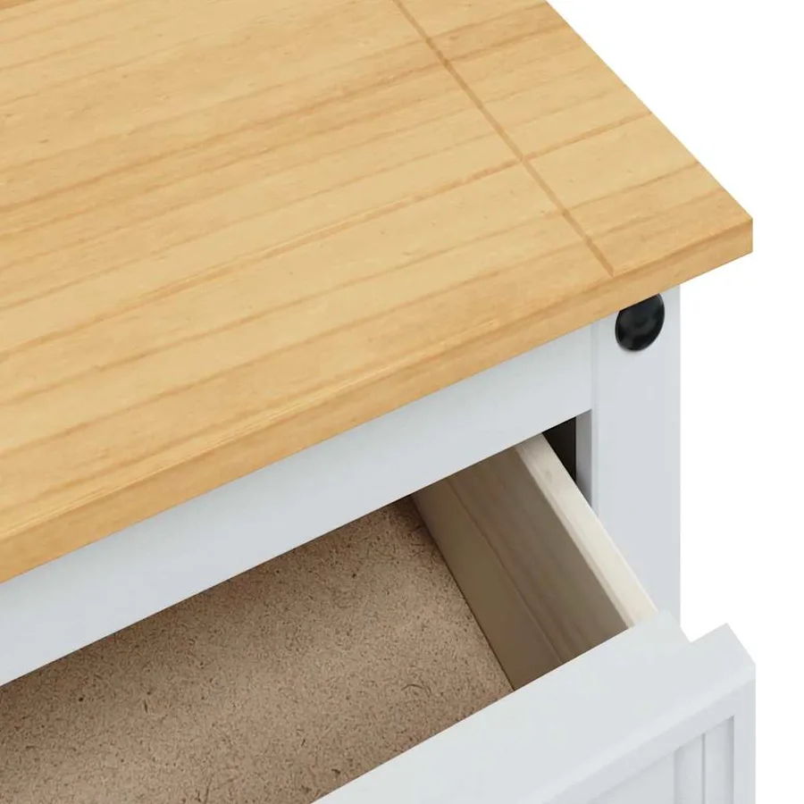 Coffres de rangement Corona Blanc 112 x 40 x 75 cm Pin massif - 7