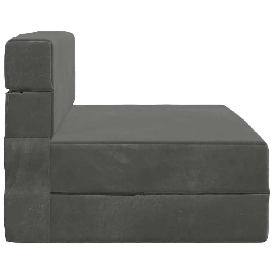 Canapé-lit pliable Gris foncé 70 x 80 x 60 cm Tissu - 4