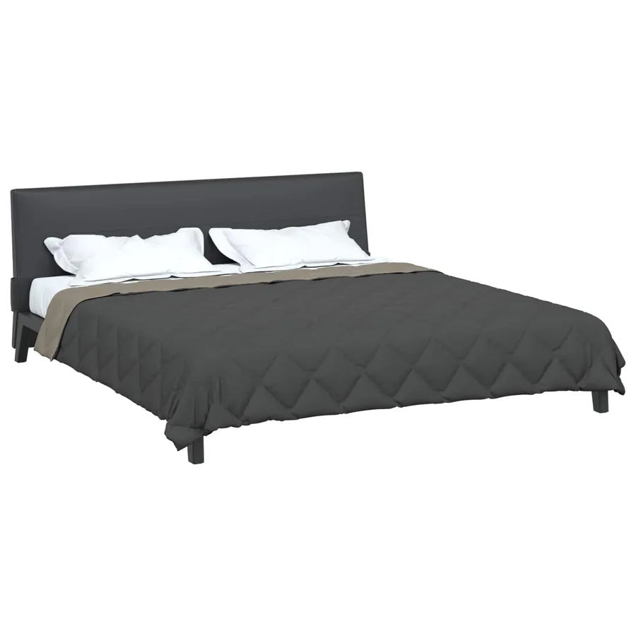 Duvet d'été simple Gris clair et anthracite 240 x 260 cm - 3