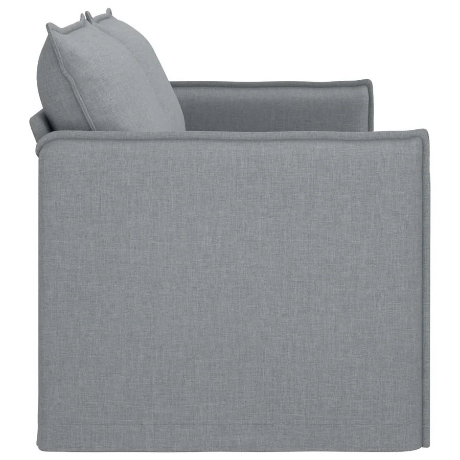 Canapé Gris clair 196 x 82 x 85 cm tissu - 5