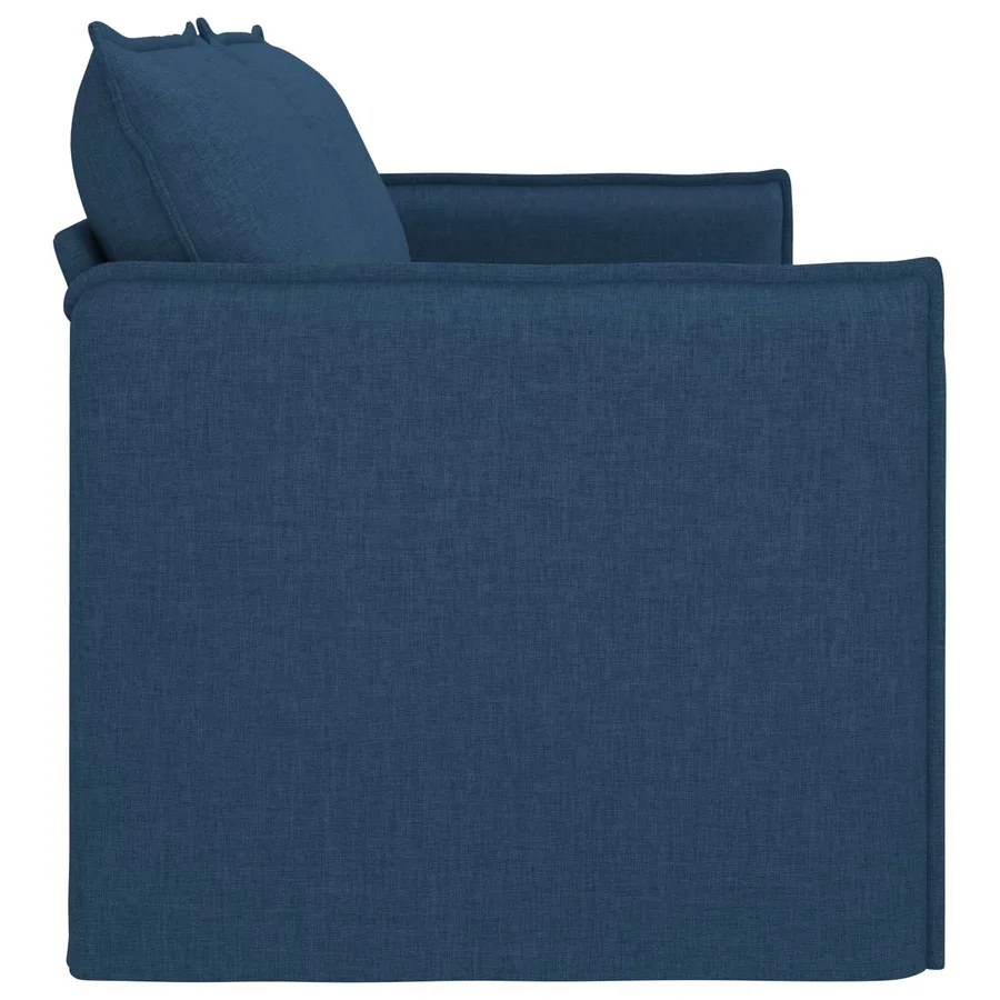 Canapé Bleu 196 x 82 x 85 cm tissu - 5