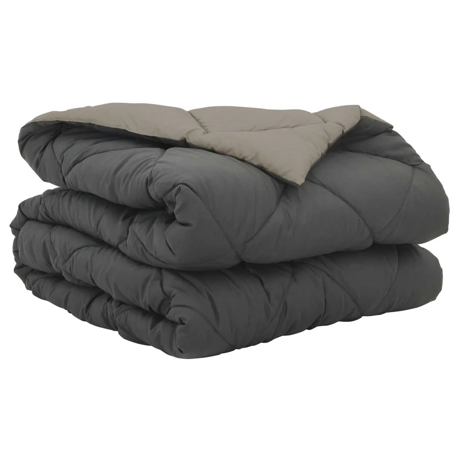 Duvet d'été simple Gris clair et anthracite 200 x 155 cm - 2
